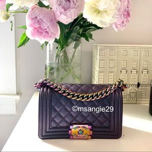 NFS Chanel Iridescent Small 2016 Boy LE Purple